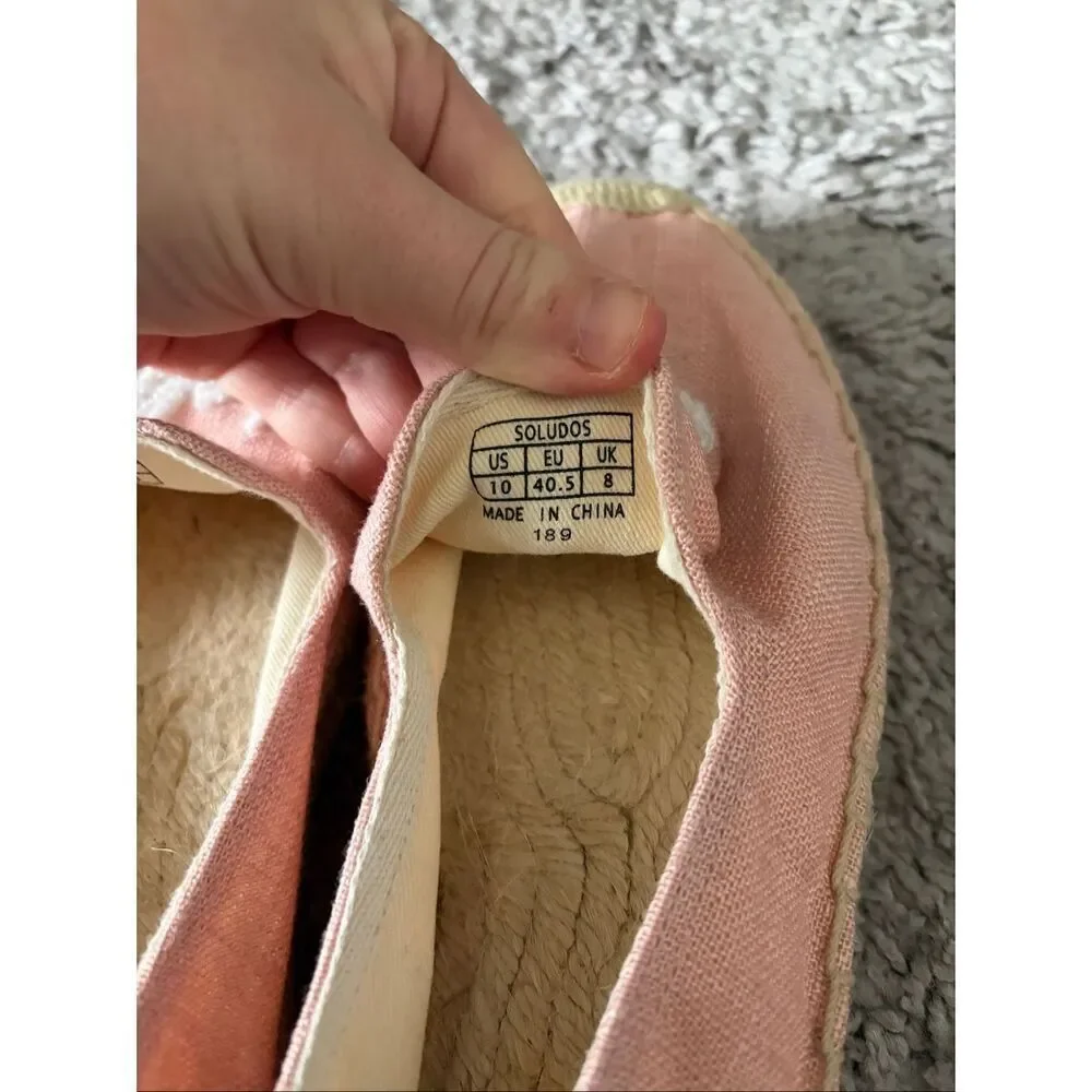 Soludos Ciao Bella Smoking Slipper Espadrilles Size 10
